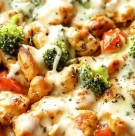 Creamy low-carb Tuscan chicken served with vegetables in a stylish plate.