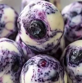 Delicious blueberry Greek yogurt bites for a healthy snack option