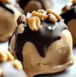 Frozen Greek yogurt peanut butter bites for a healthy snack option