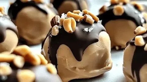 Frozen Greek yogurt peanut butter bites for a healthy snack option