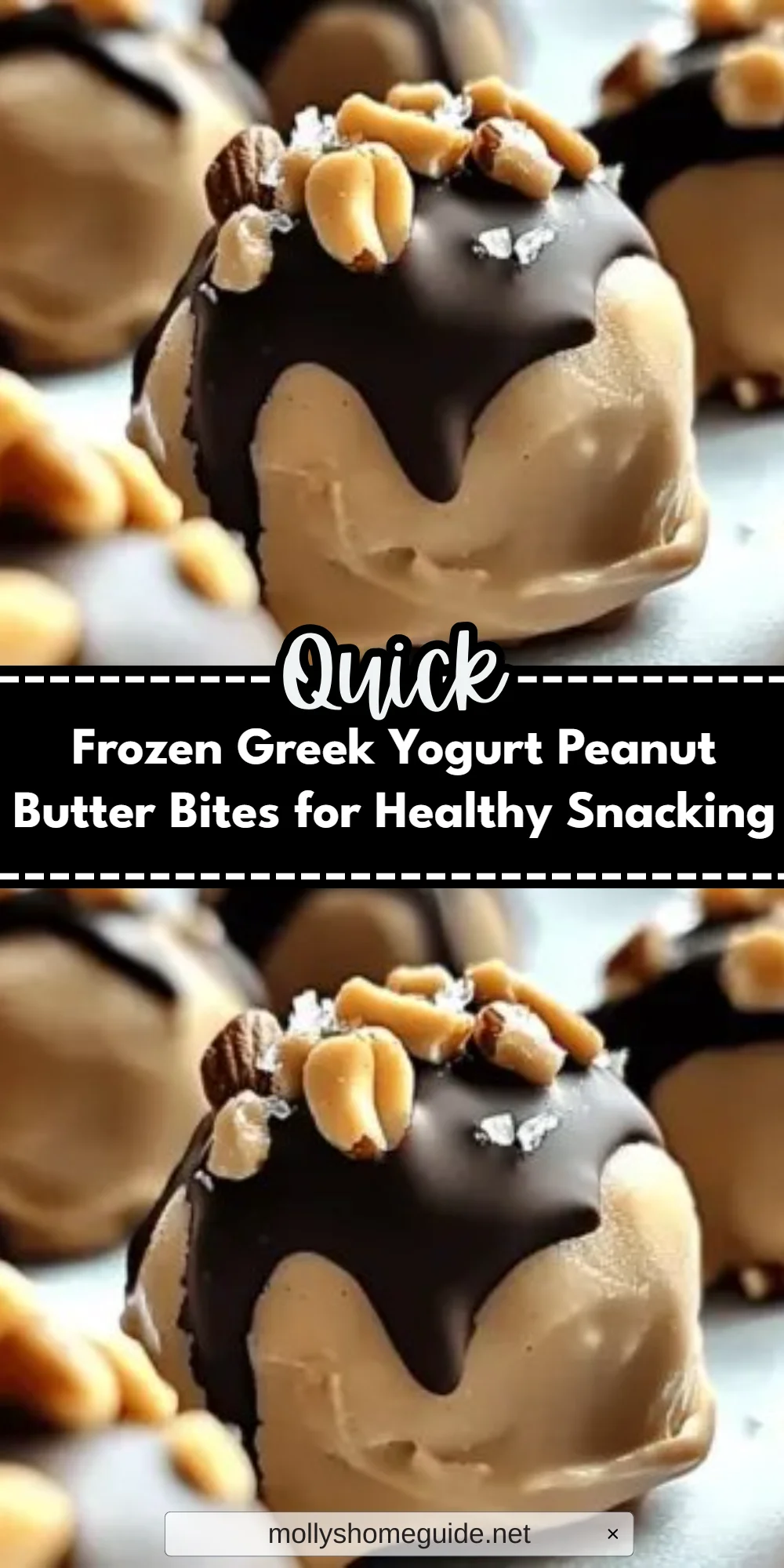 Frozen Greek Yogurt Peanut Butter Bites for Healthy Snacking