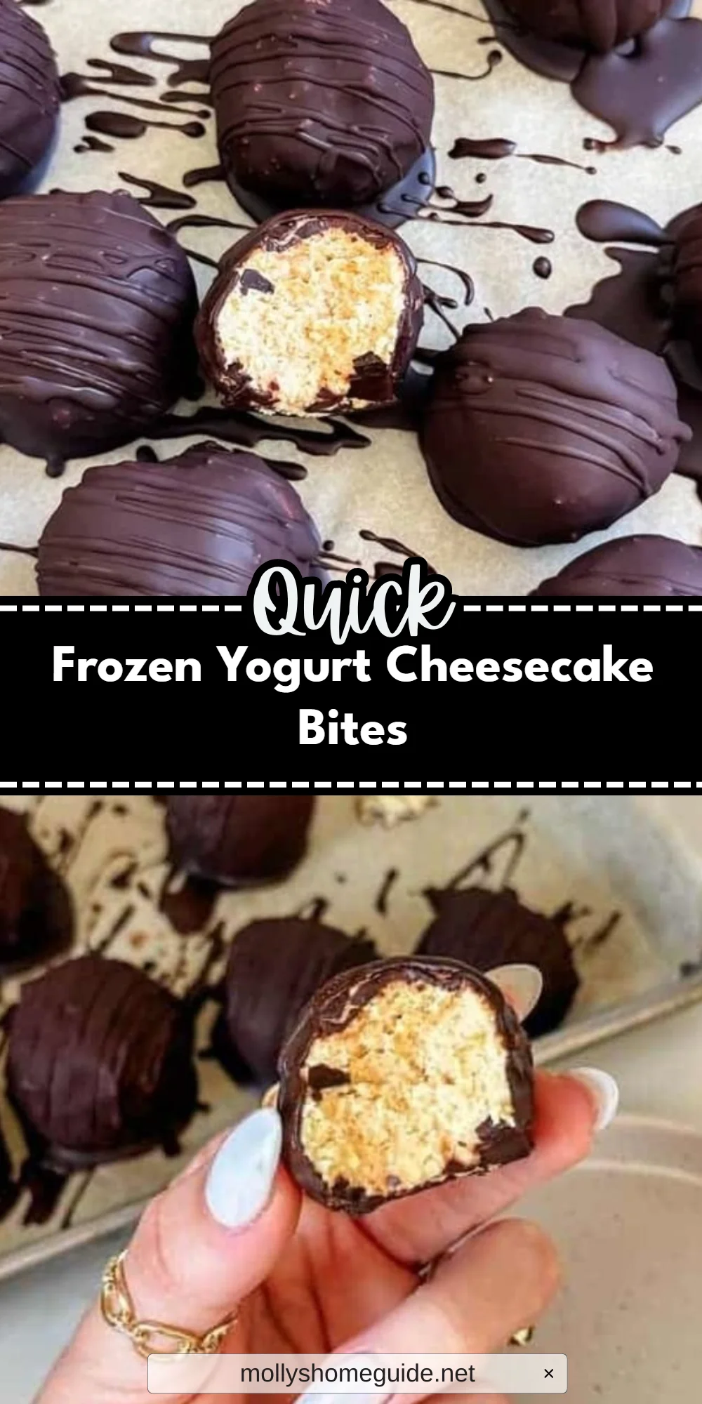 Frozen Yogurt Cheesecake Bites