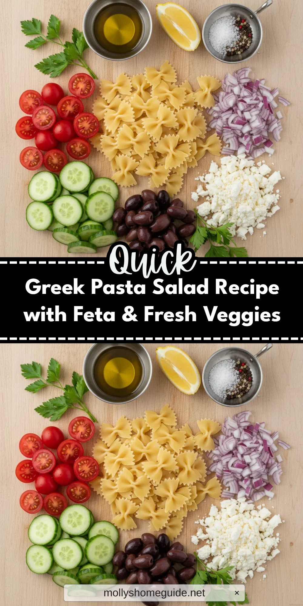 Greek Pasta Salad Recipe with Feta & Fresh Veggies