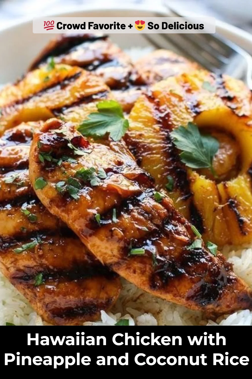 Hawaiian Chicken with Pineapple and Coconut Rice