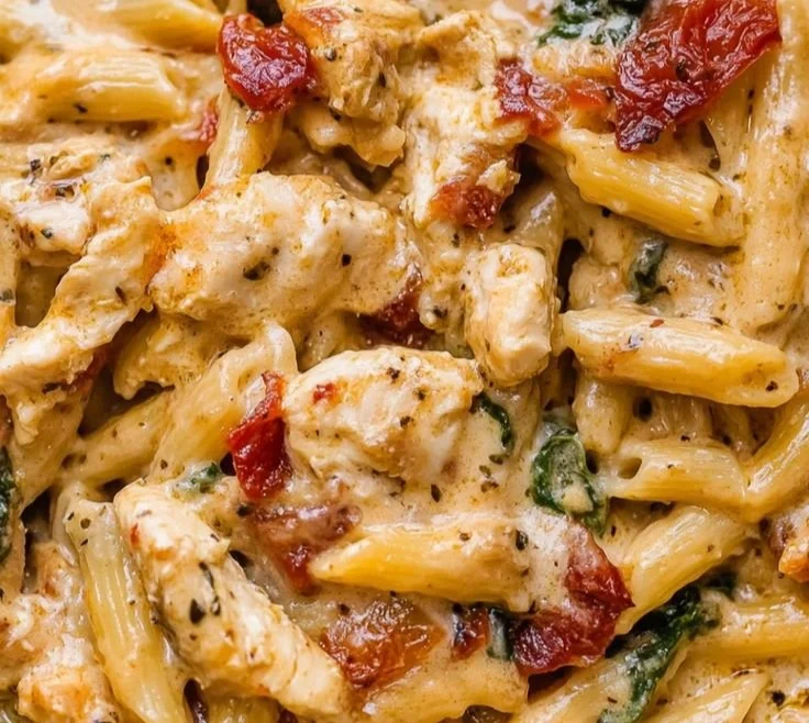 Delicious Marry Me Chicken Pasta served in a creamy sauce with fresh herbs.