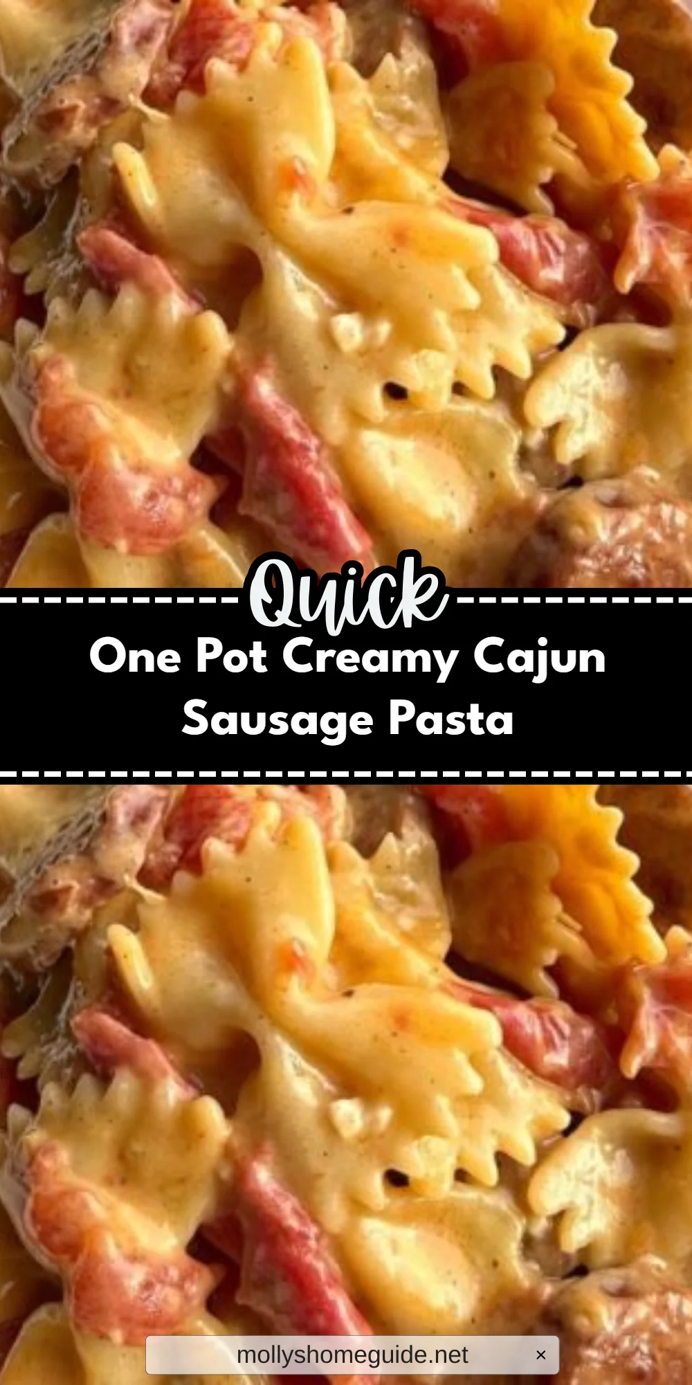 One Pot Creamy Cajun Sausage Pasta