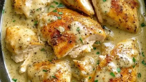 Delicious Ranch Chicken prepared in a crock pot for easy cooking