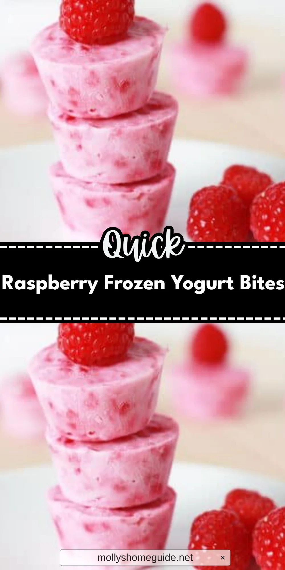 Raspberry Frozen Yogurt Bites
