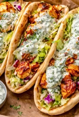 Sheet Pan Chicken Pitas with Herby Ranch ready to serve on a plate