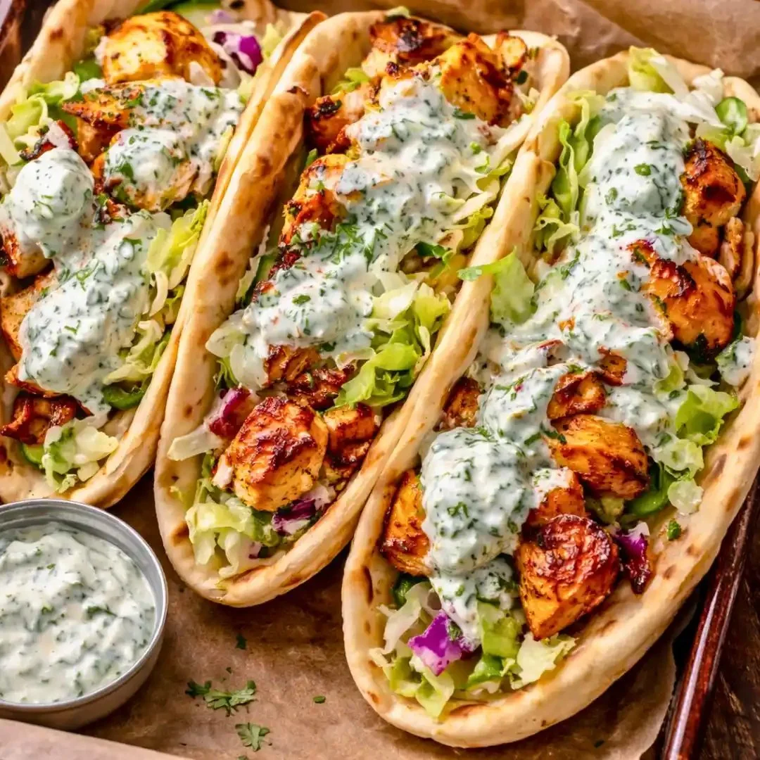 Sheet Pan Chicken Pitas with Herby Ranch