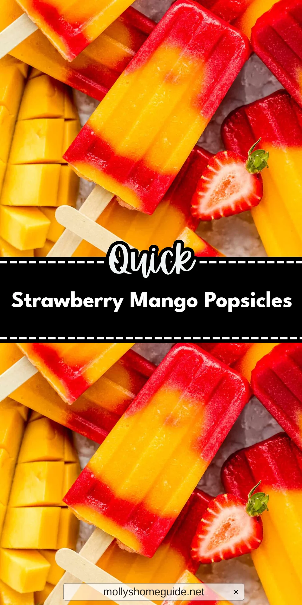 Strawberry Mango Popsicles