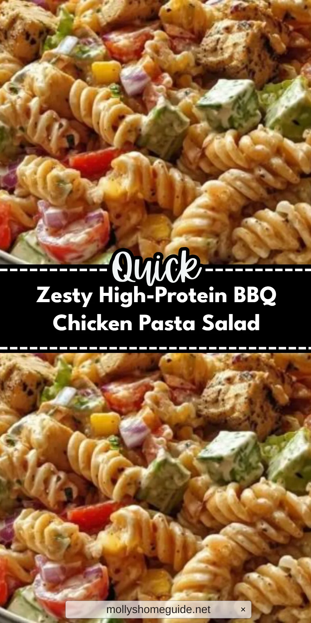Zesty High-Protein BBQ Chicken Pasta Salad