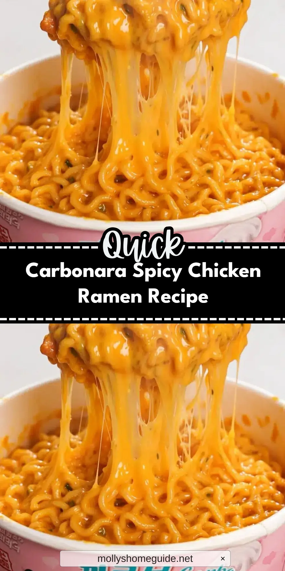 Carbonara Spicy Chicken Ramen Recipe