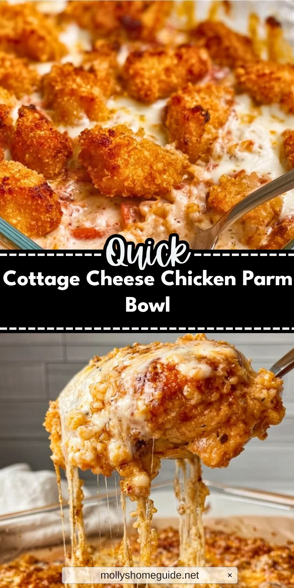 Cottage Cheese Chicken Parm Bowl