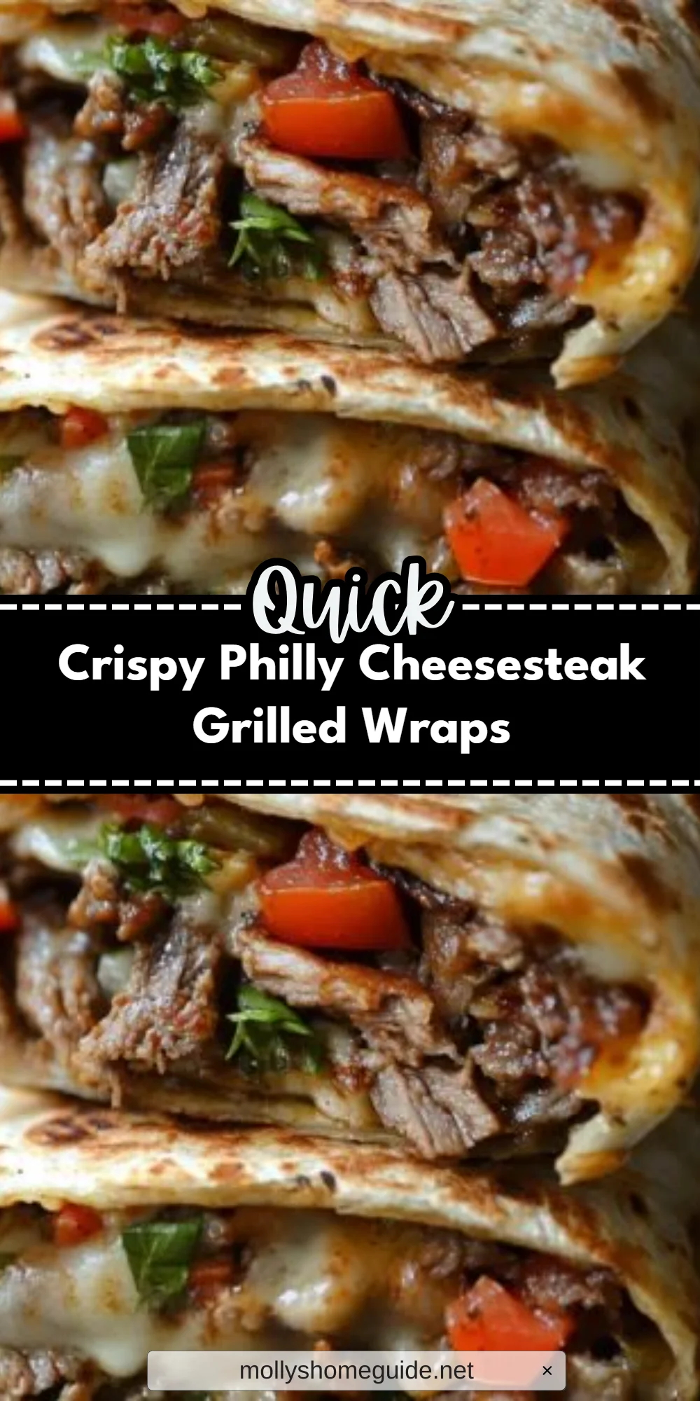 Crispy Philly Cheesesteak Grilled Wraps
