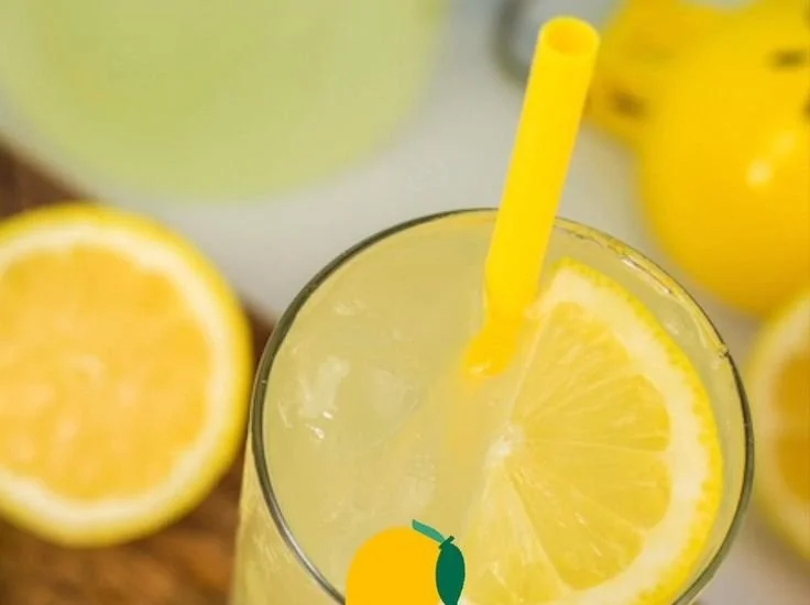 A glass of refreshing homemade easy lemonade with sliced lemons