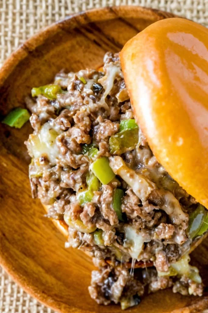 Gordon Ramsay's delicious Philly Cheesesteak Sloppy Joes served with fresh toppings