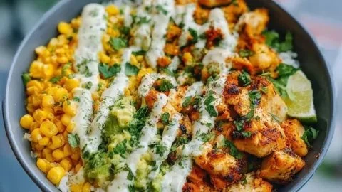Healthy Street Corn Chicken Bowl