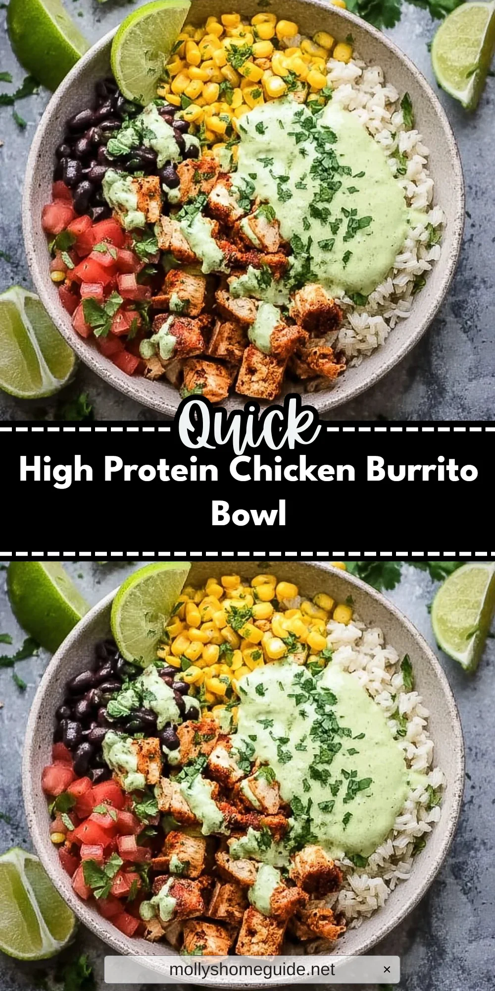 High Protein Chicken Burrito Bowl