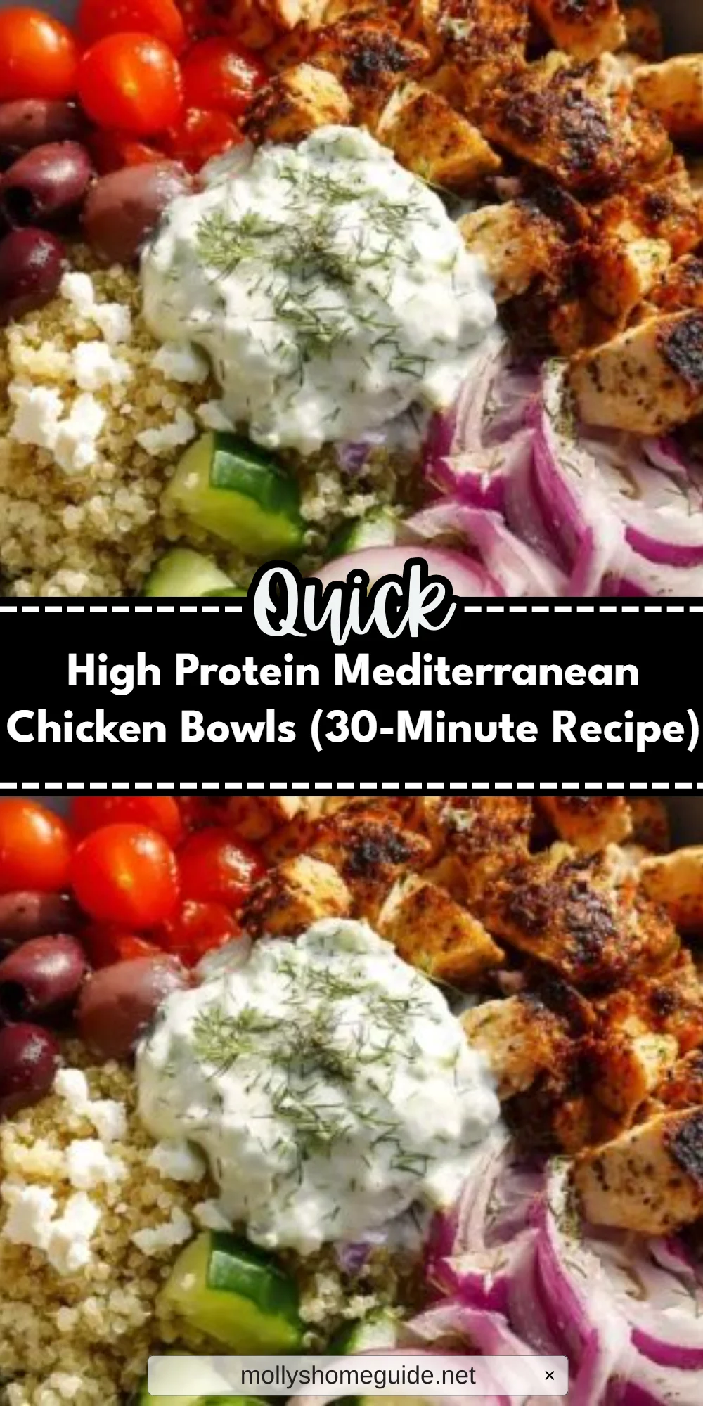 High Protein Mediterranean Chicken Bowls (30-Minute Recipe)