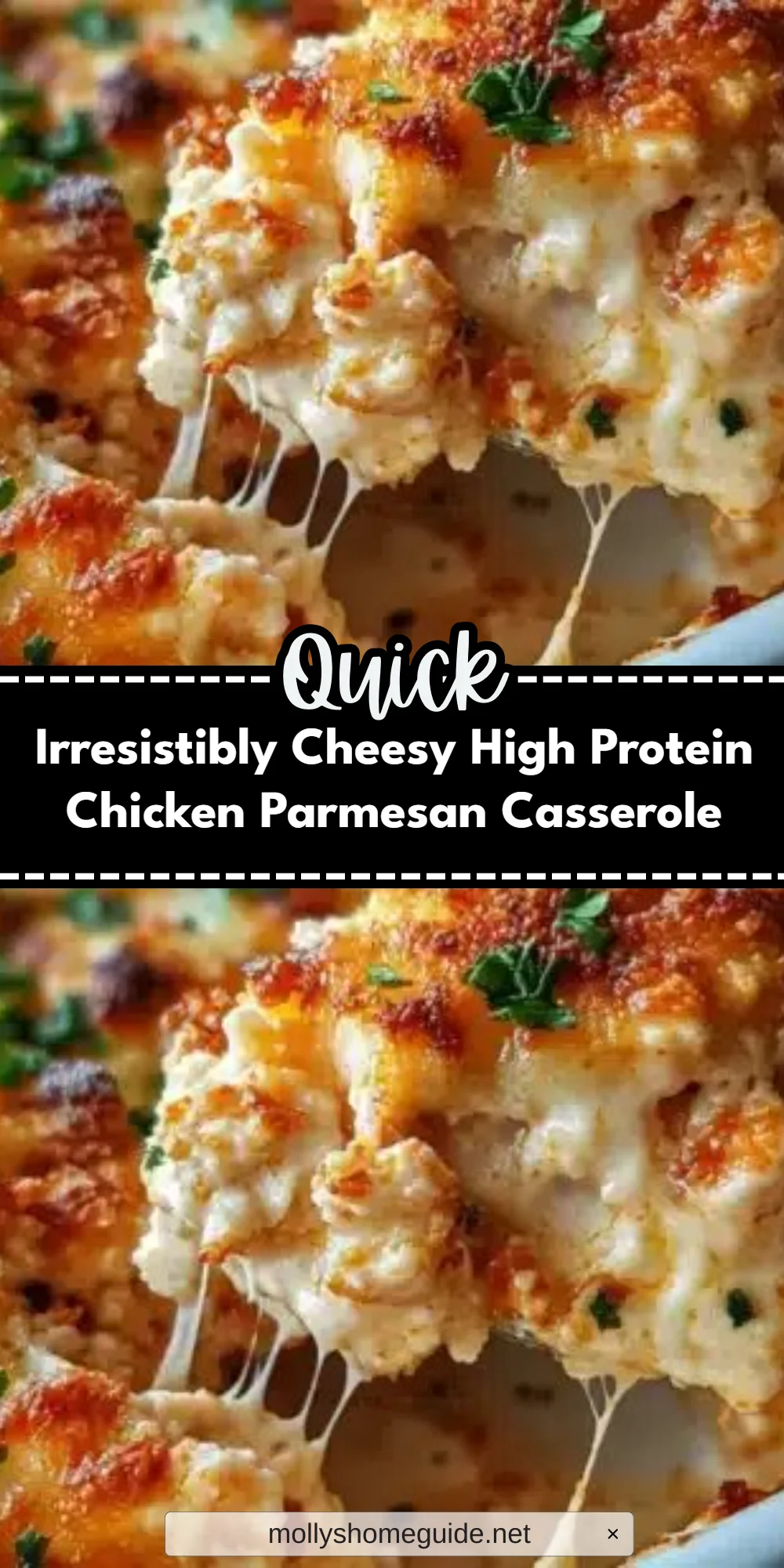 Irresistibly Cheesy High Protein Chicken Parmesan Casserole