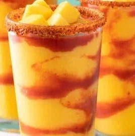 Refreshing Mangonada, a popular Mexican mango drink with tamarind and lime.