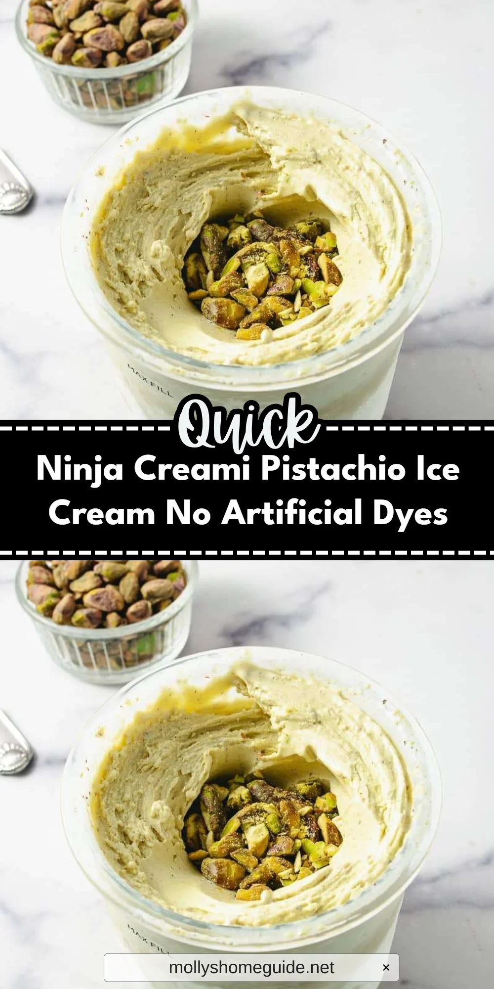 Ninja Creami Pistachio Ice Cream No Artificial Dyes
