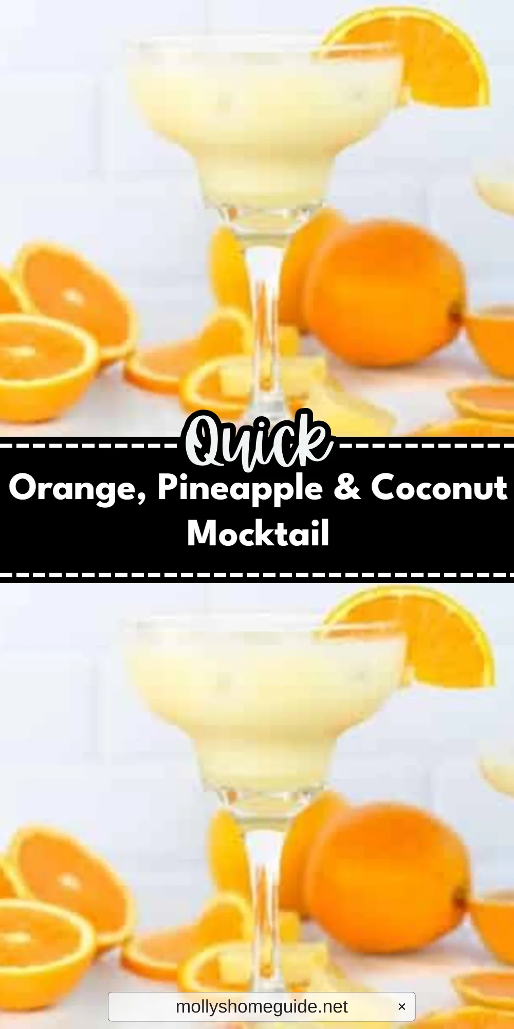 Orange, Pineapple & Coconut Mocktail
