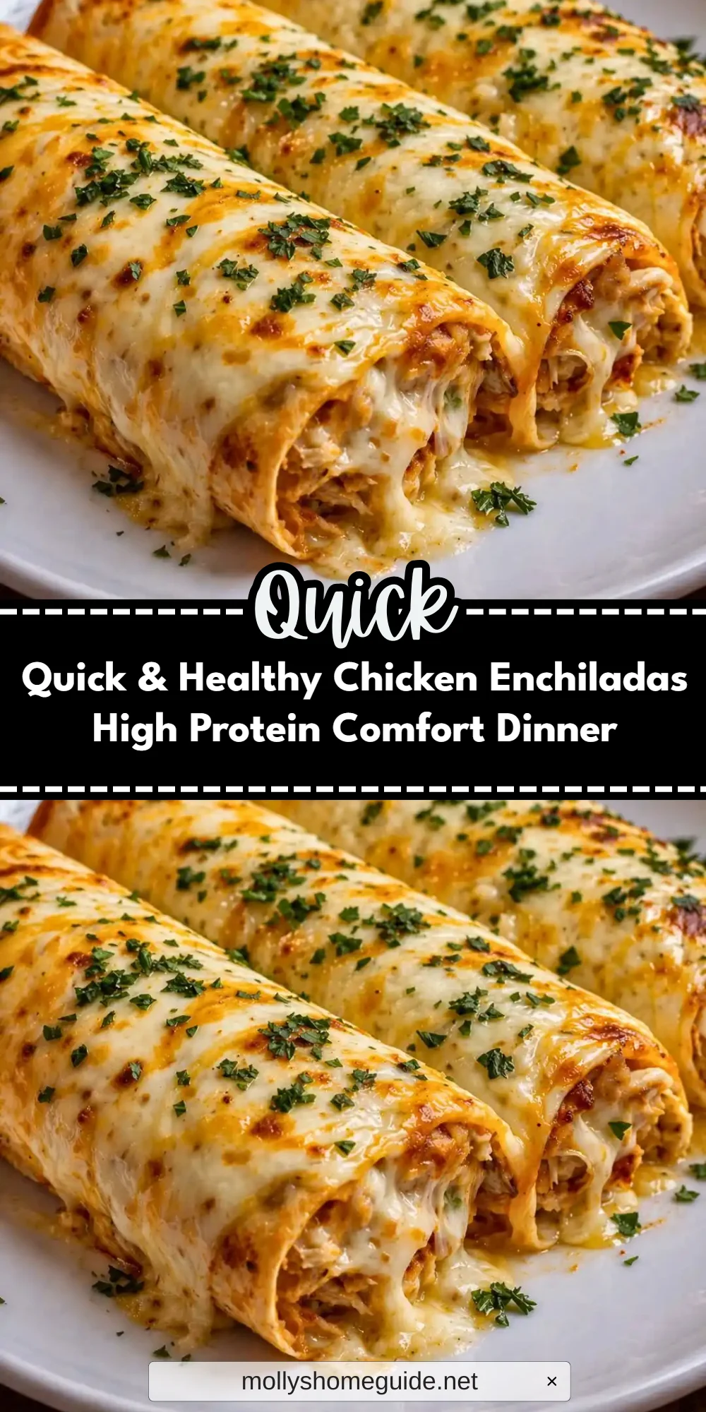 Quick & Healthy Chicken Enchiladas High Protein Comfort Dinner
