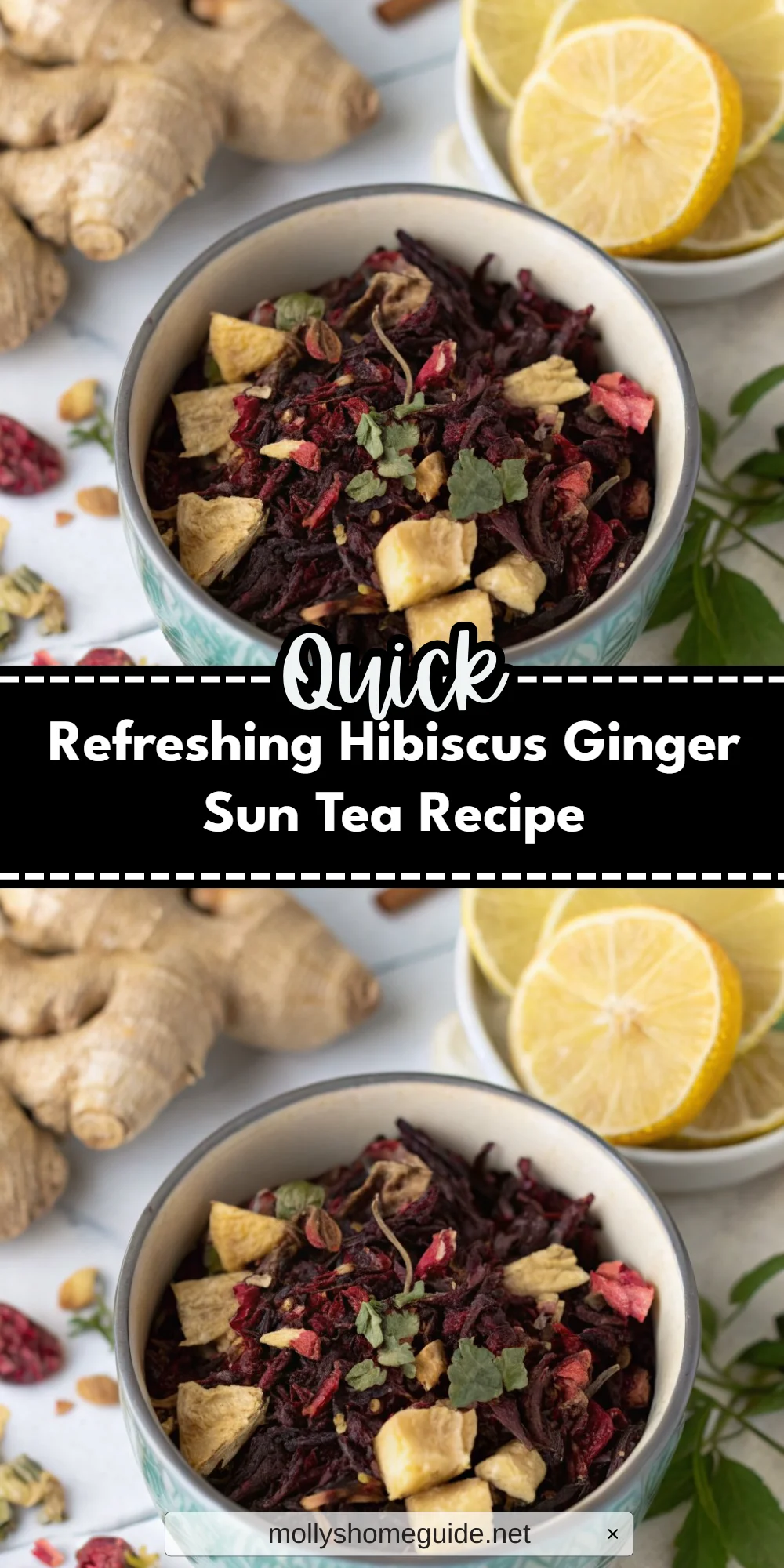 Refreshing Hibiscus Ginger Sun Tea Recipe