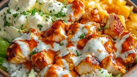 Satisfy Your Cravings with a Buffalo Chicken Protein Bowl