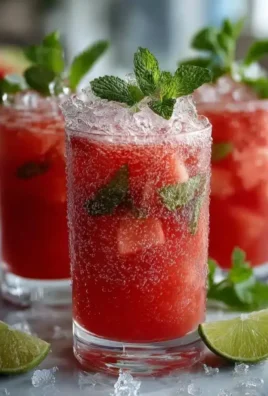 Sparkling watermelon mint cooler mocktail served in a glass with mint leaves.