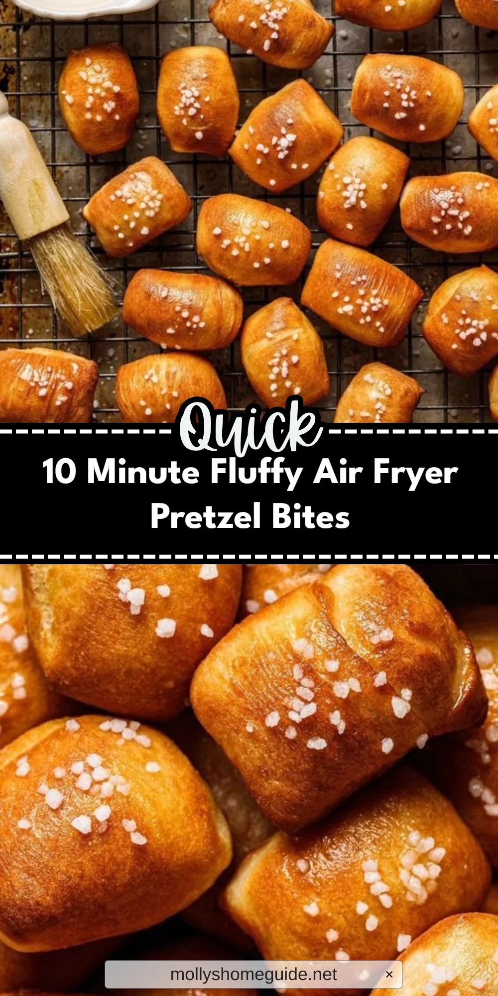 10 Minute Fluffy Air Fryer Pretzel Bites
