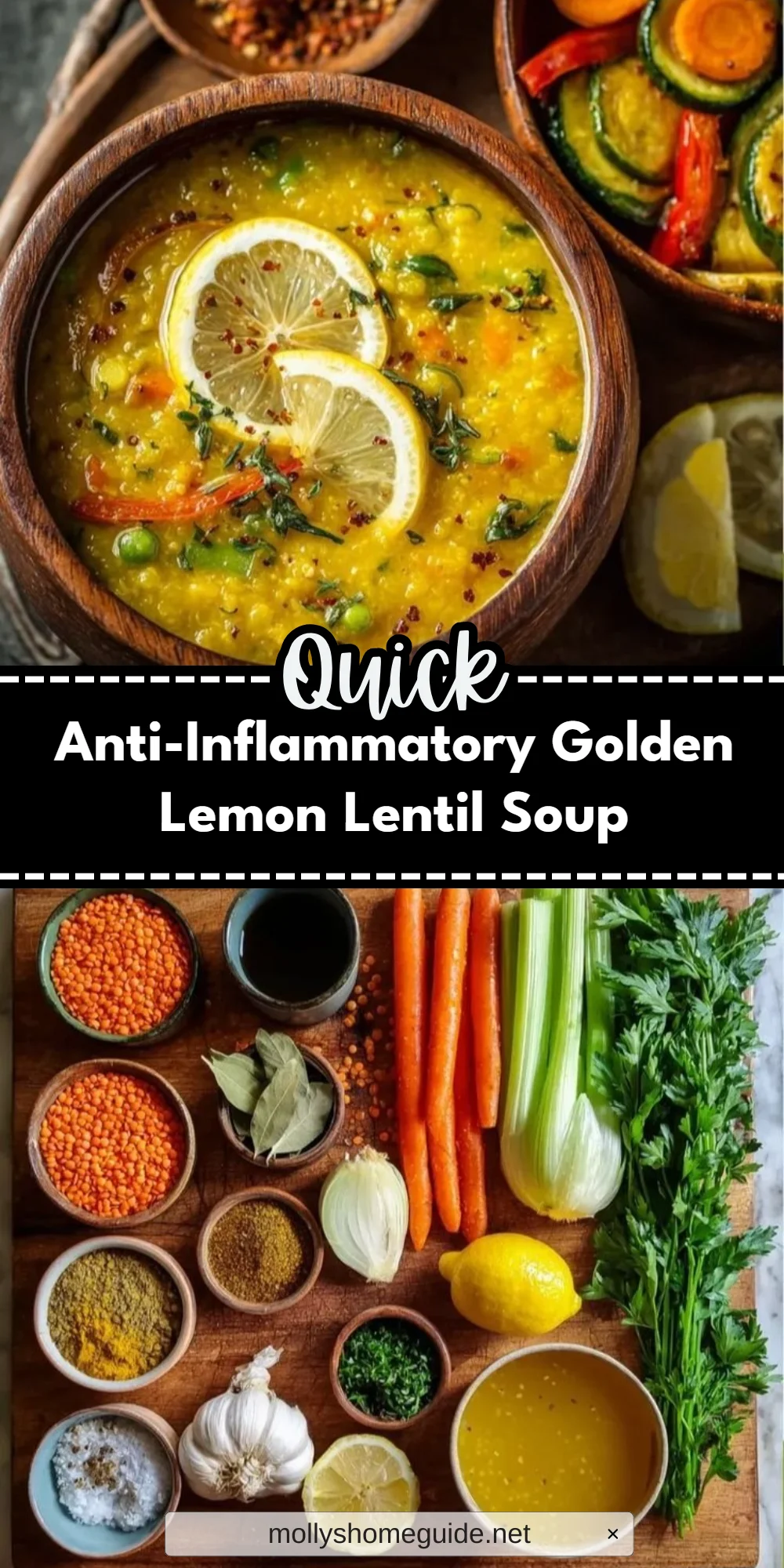 Anti-Inflammatory Golden Lemon Lentil Soup