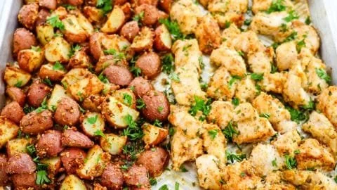 Baked Garlic Parmesan Chicken and Potatoes