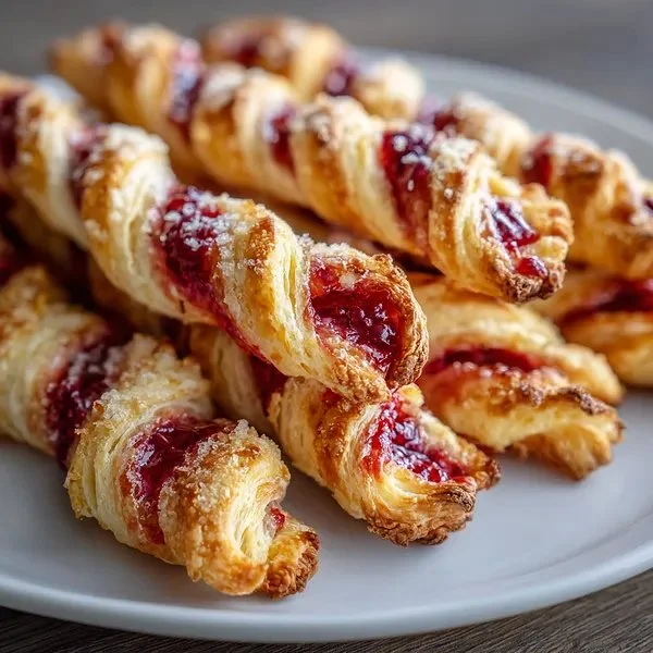 Delicious Berry Puff Twists filled with fresh berries and flaky pastry.