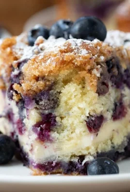 Blueberry Cream Cheese Coffee Cake fresh out of the oven