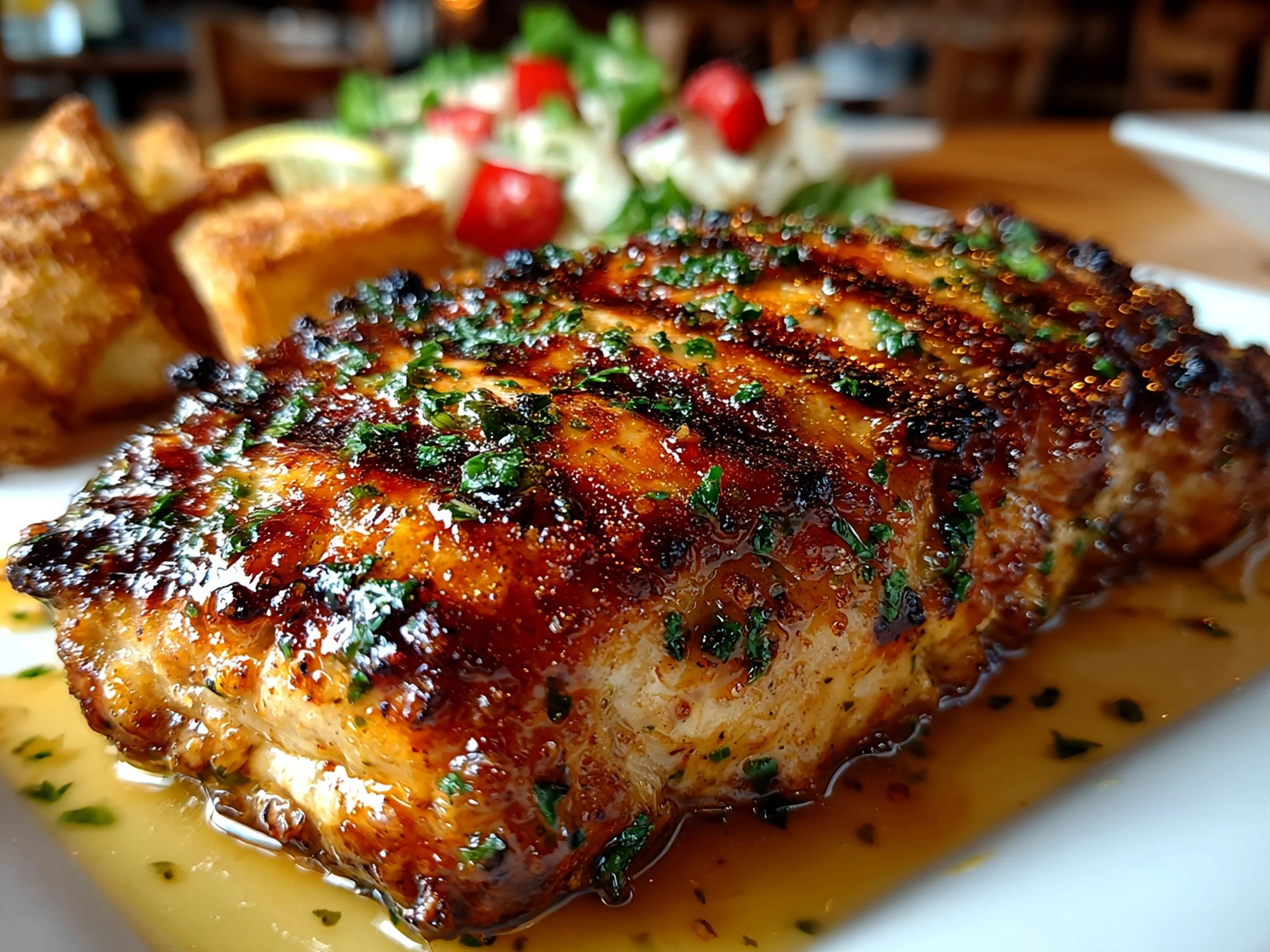 Delicious Copycat Texas Roadhouse Grilled Chicken served on a plate