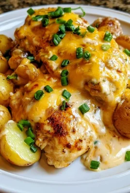 Crockpot Cheddar Ranch Chicken with baby potatoes in a creamy sauce