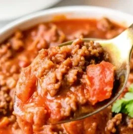 Delicious, blood sugar-friendly diabetic chili prepared in a bowl.