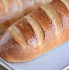 Loaves of easy homemade French bread fresh out of the oven.