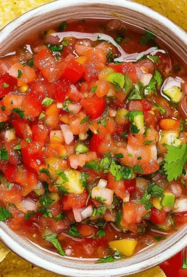 Bowl of fresh salsa made with tomatoes, onions, and cilantro