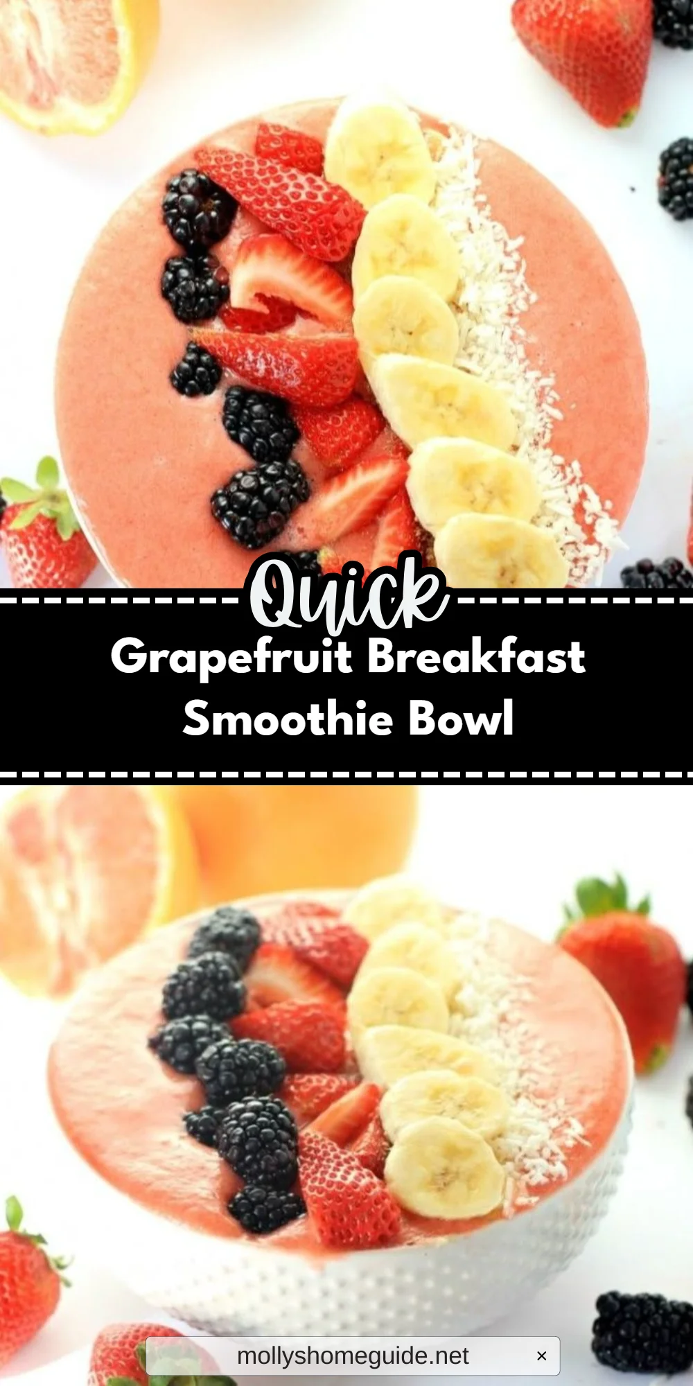 Grapefruit Breakfast Smoothie Bowl