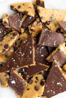 Healthy cookie dough bark made with wholesome ingredients.