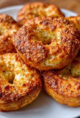 Freshly made high protein cottage cheese bagels on a wooden table