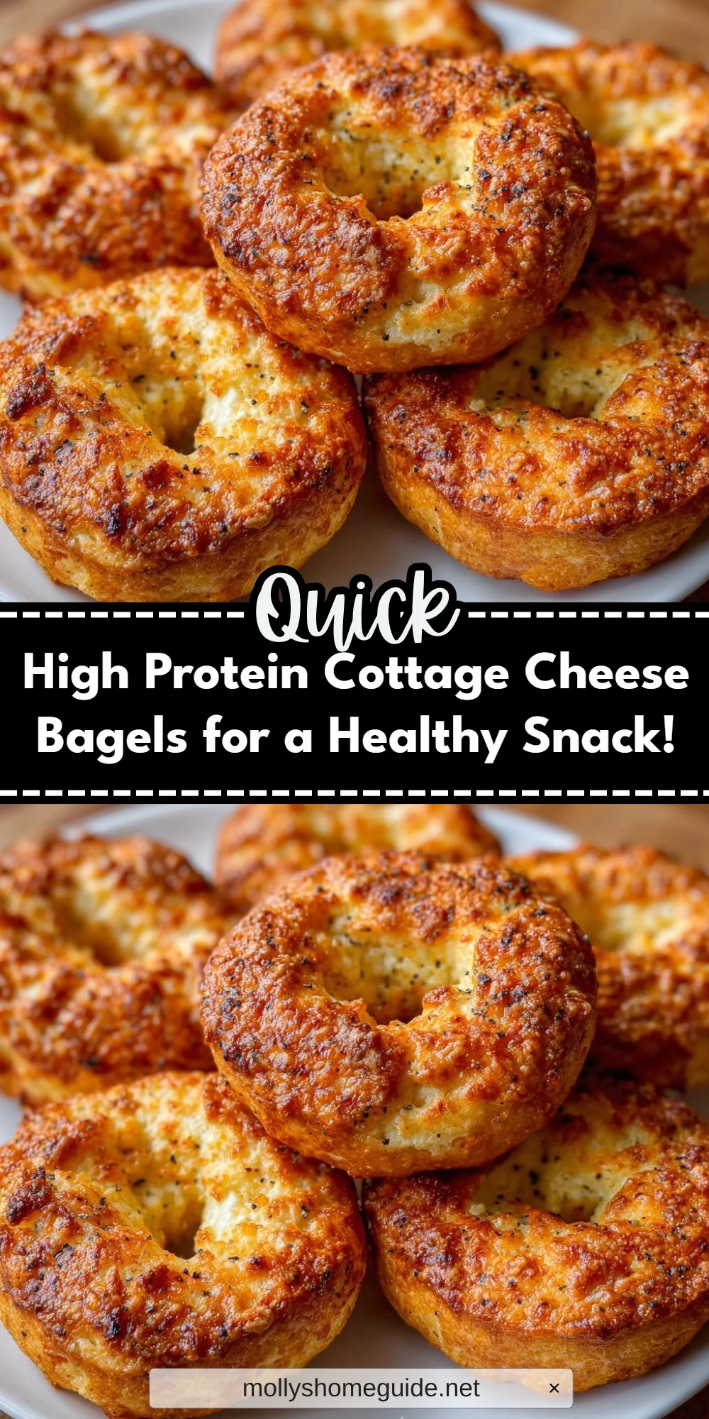 High Protein Cottage Cheese Bagels for a Healthy Snack!