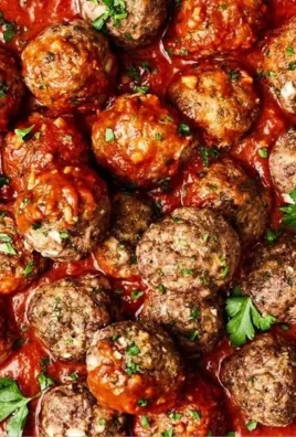 Plate of homemade gluten-free meatballs with herbs