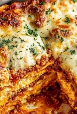 Delicious homemade lasagna with layers of cheese and rich sauce