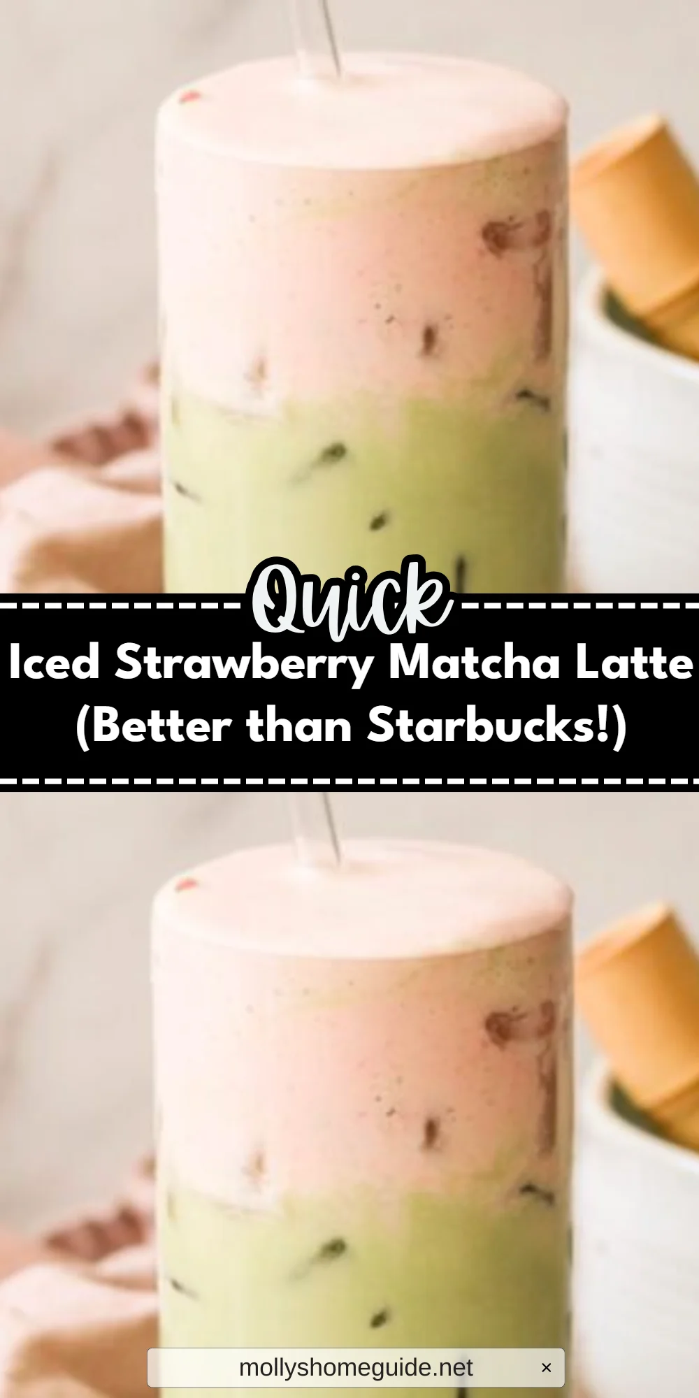 Iced Strawberry Matcha Latte (Better than Starbucks!)