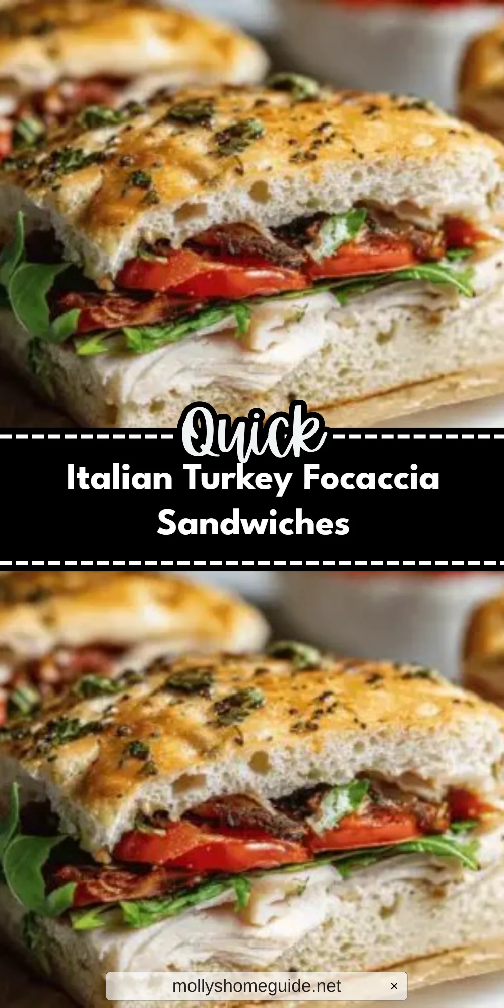 Italian Turkey Focaccia Sandwiches